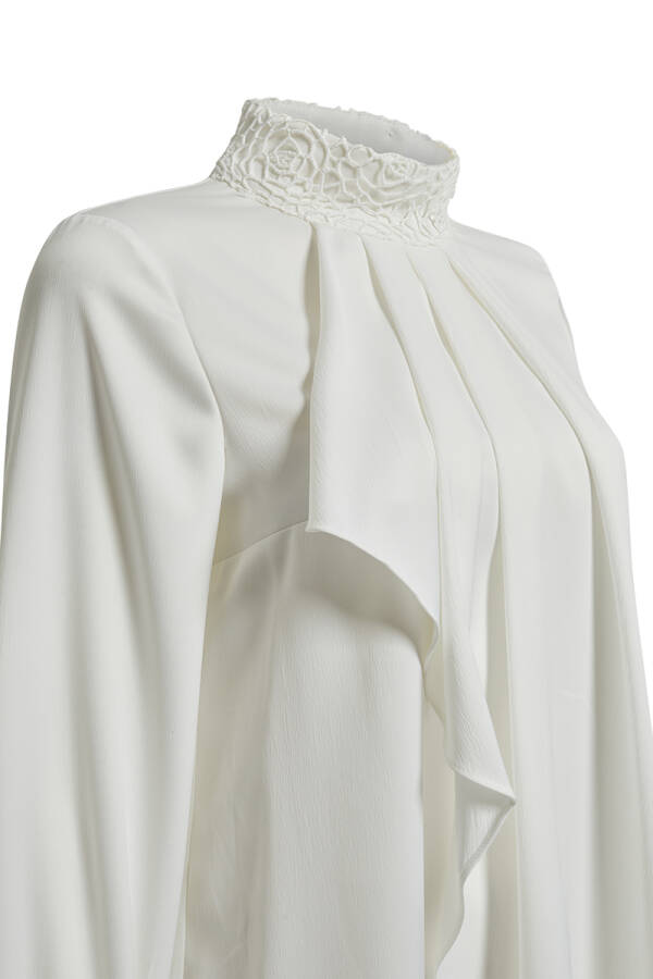 Ekru 2252111 Desenli Bluz - Aker (1)