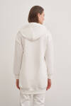 Ekru Kapşonlu Sweatshirt - 5