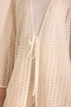 Ekru Cotton Dantel Hırka - 4