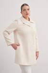Ekru Asimetrik Yaka Kapamalı Kap - 1