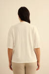 Ekru Basic Rayon T-Shırt - 6