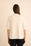 Ekru Basic Rayon T-Shırt - 6
