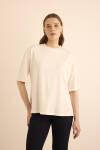 Ekru Basic Rayon T-Shırt - 2