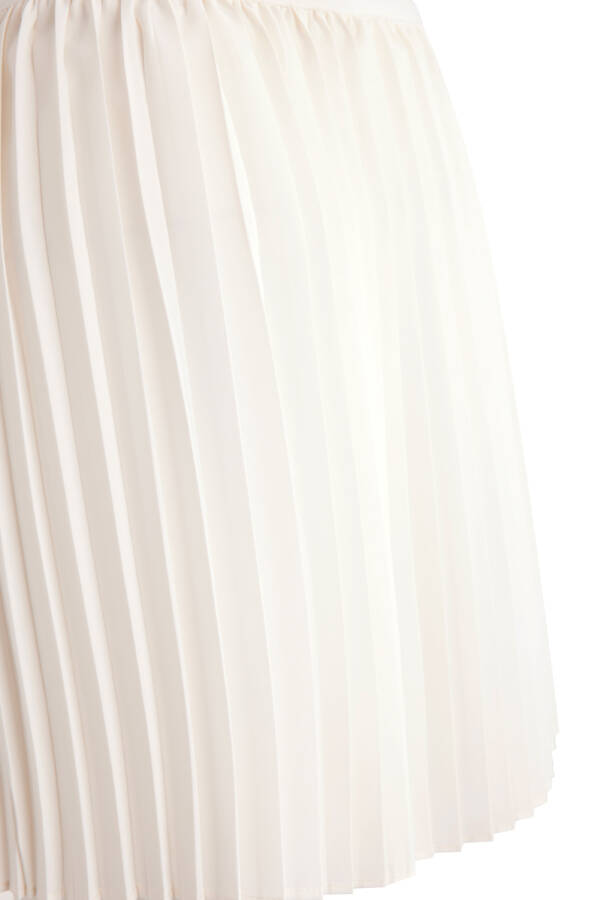 Ekru Beli Lastikli Pilise Etek Aksesuar - 4