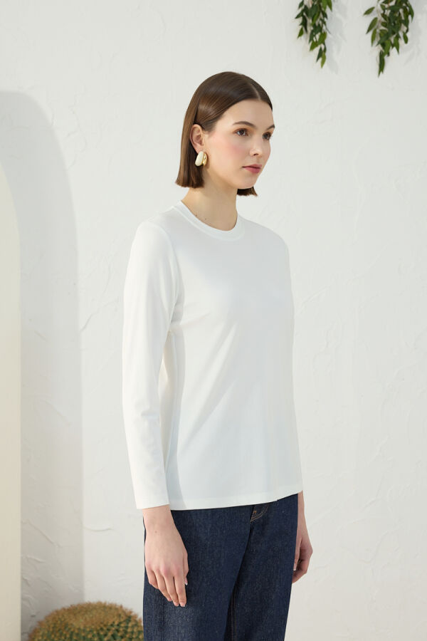 Ekru Bisiklet Yaka Body - 4