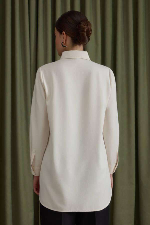 Ekru Biye Detaylı Tunik - 5