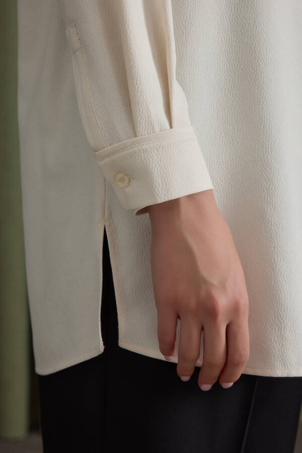 Ekru Biye Detaylı Tunik - 3