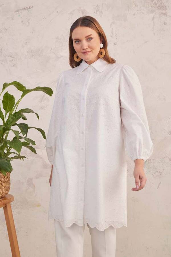 Ekru Brode Tunik - 5