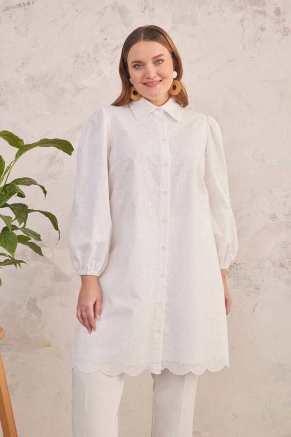 Ekru Brode Tunik - 6