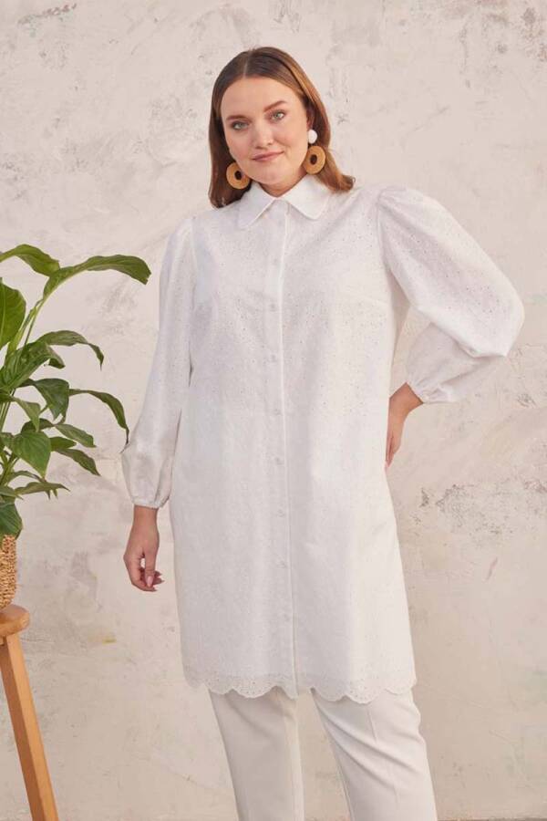 Ekru Brode Tunik - 7