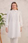Ekru Brode Tunik - 1