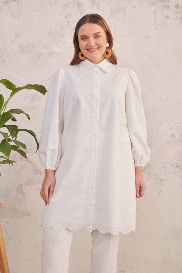 Ekru Brode Tunik - 4