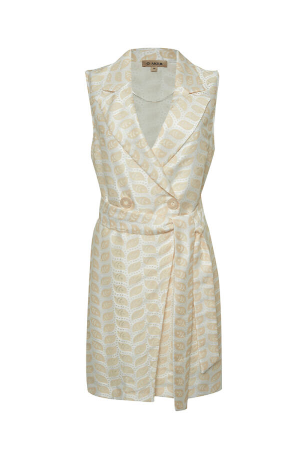 Ekru Brode Yelek - 1