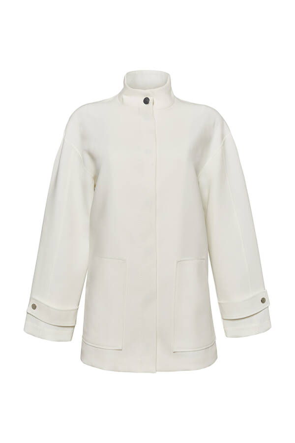 Ekru Cepli Kısa Ceket - Aker