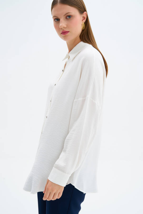 Ekru Cotton Bluz - 2