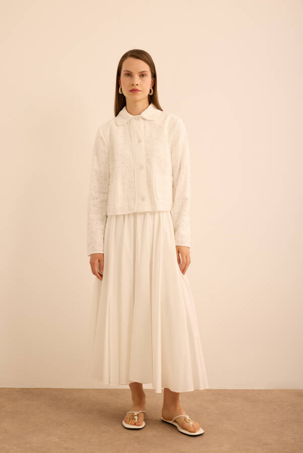 Ekru Cotton Etek - 1