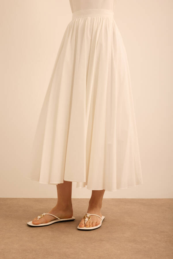 Ekru Cotton Etek - 5