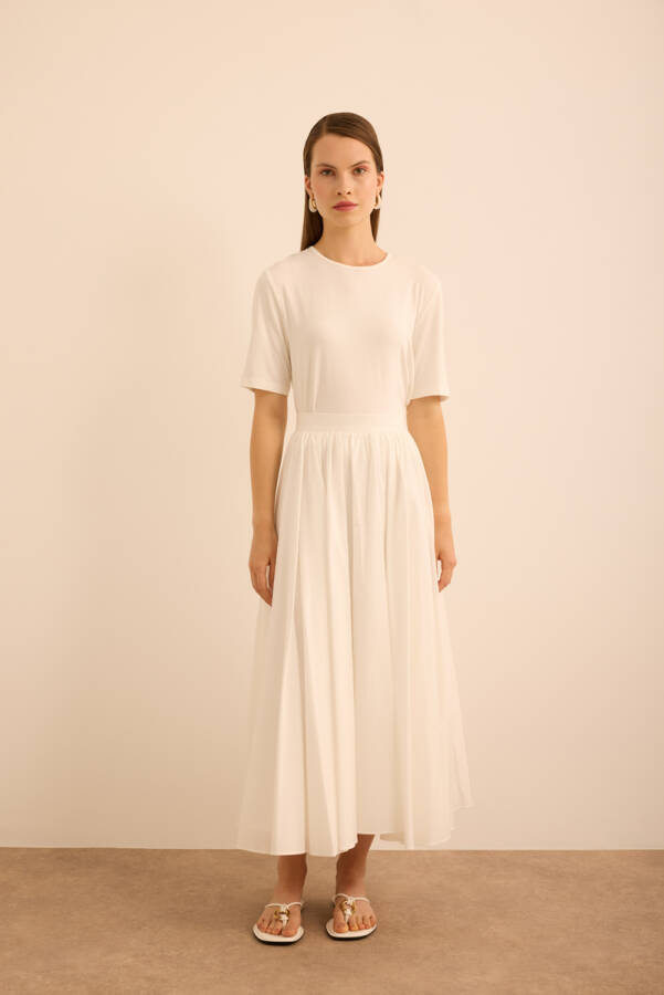 Ekru Cotton Etek - 2