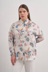 Ekru Desenli Gömlek - 1