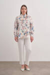Ekru Desenli Gömlek - 3