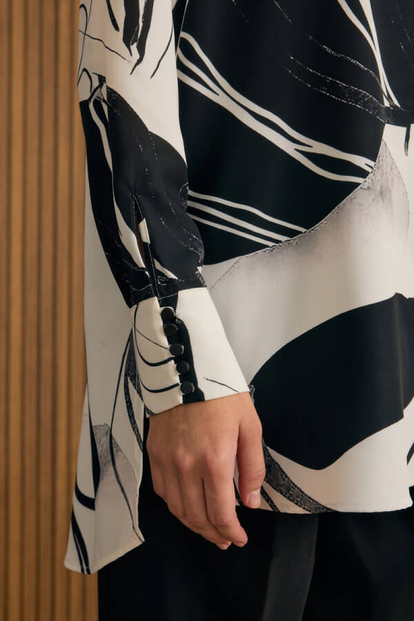 Ekru Desenli Tunik - 4