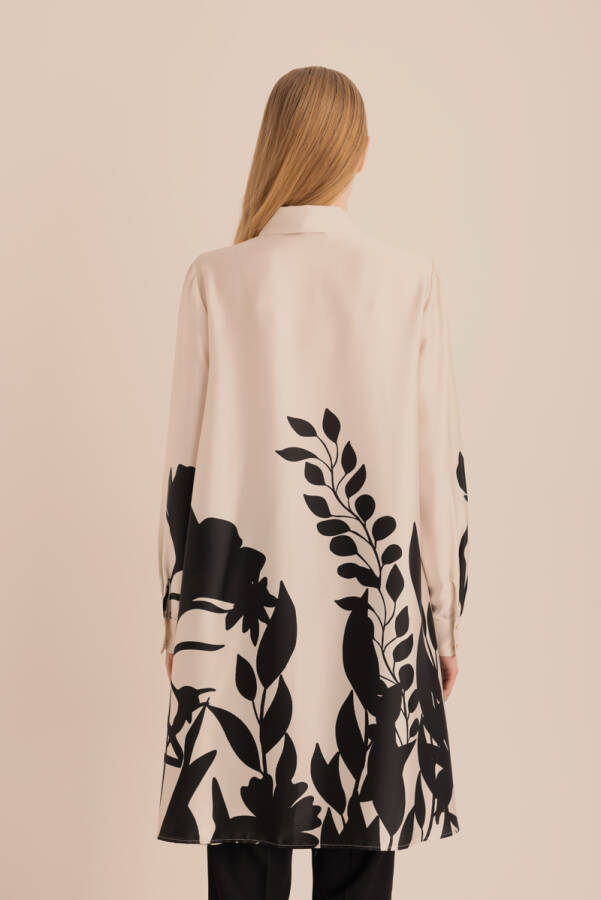 Ekru Desenli Tunik - 7