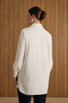 Ekru Dikiş Detaylı Tunik - 5