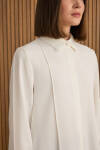 Ekru Dikiş Detaylı Tunik - 3