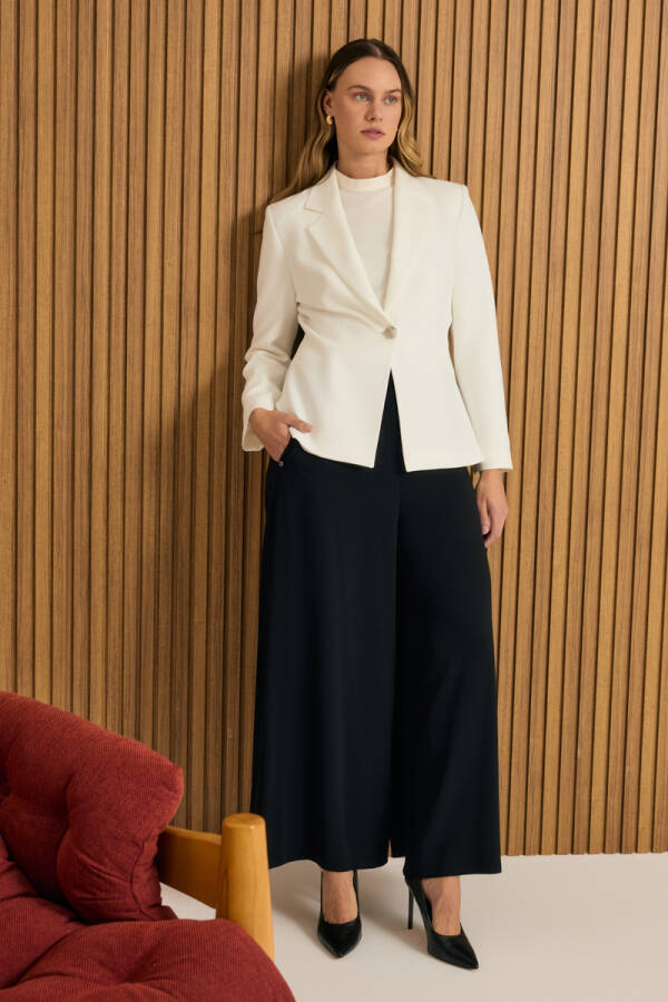 Ekru Dokuma Ceket - 2