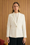Ekru Dokuma Ceket - 5
