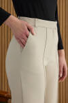 Ekru Dokuma Pantolon - 5