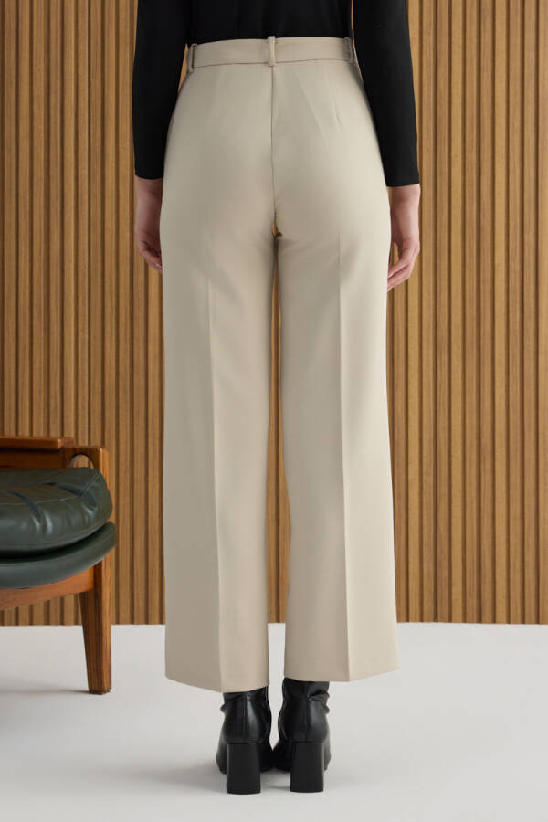 Ekru Dokuma Pantolon - 6