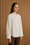 Ekru Dökümlü Bluz - 3