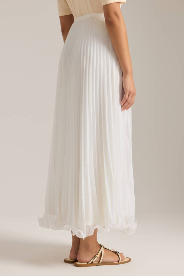 Ekru Etek Ucu Misinalı Piliseli Etek - 5