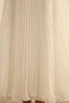 Ekru Etek Ucu Misinalı Pliseli Etek - 5