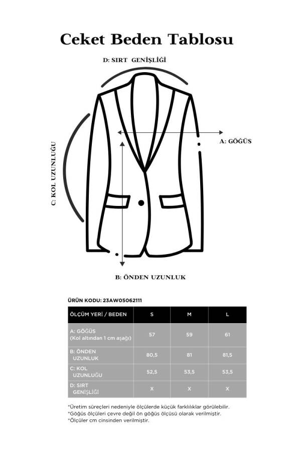 Ekru Fermuarlı Ceket - 7