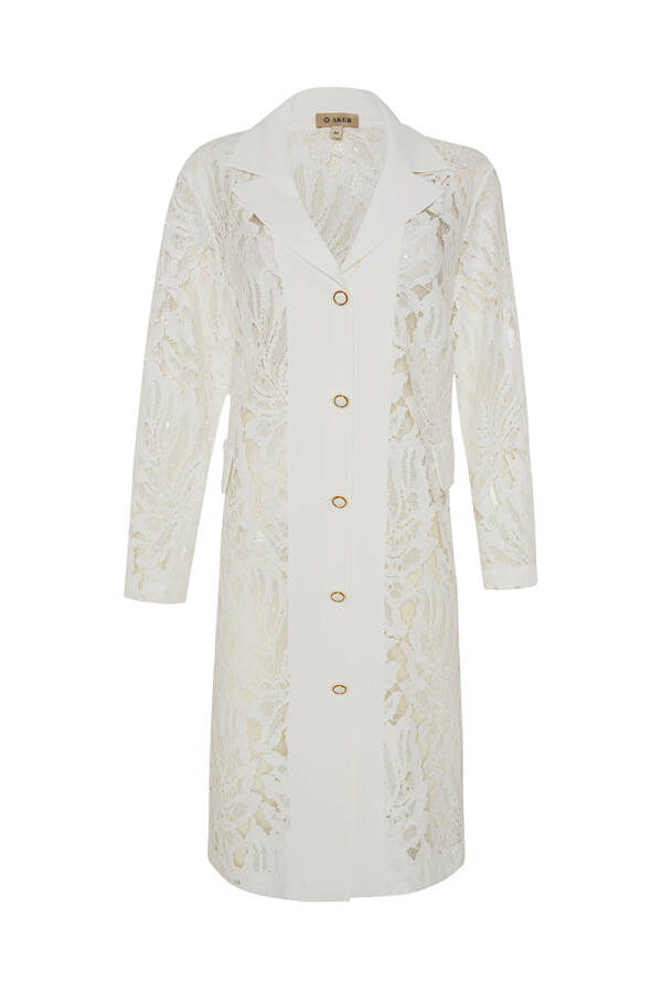 Ekru Güpür Abiye Kap - Aker