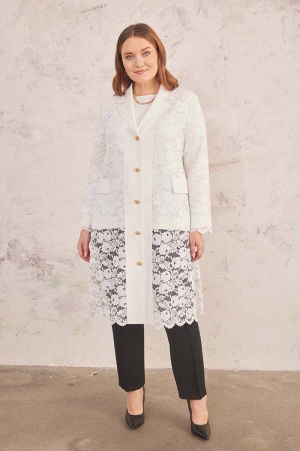 Ekru Güpür Kap - 1