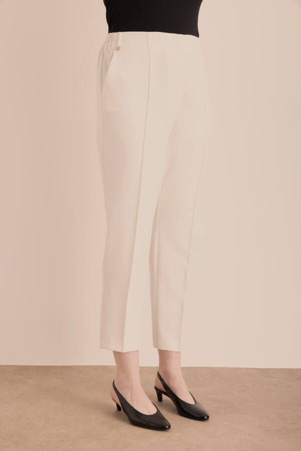 Ekru Havuç Pantolon - 4