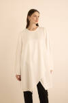 Ekru İnci İşlemeli Tunik - 2