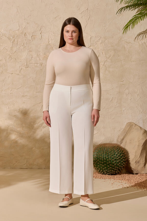 Ekru Klasik Pantolon - Aker (1)