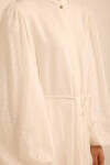 Ekru Kolları Brode Rayon Viscon Tunik - 5