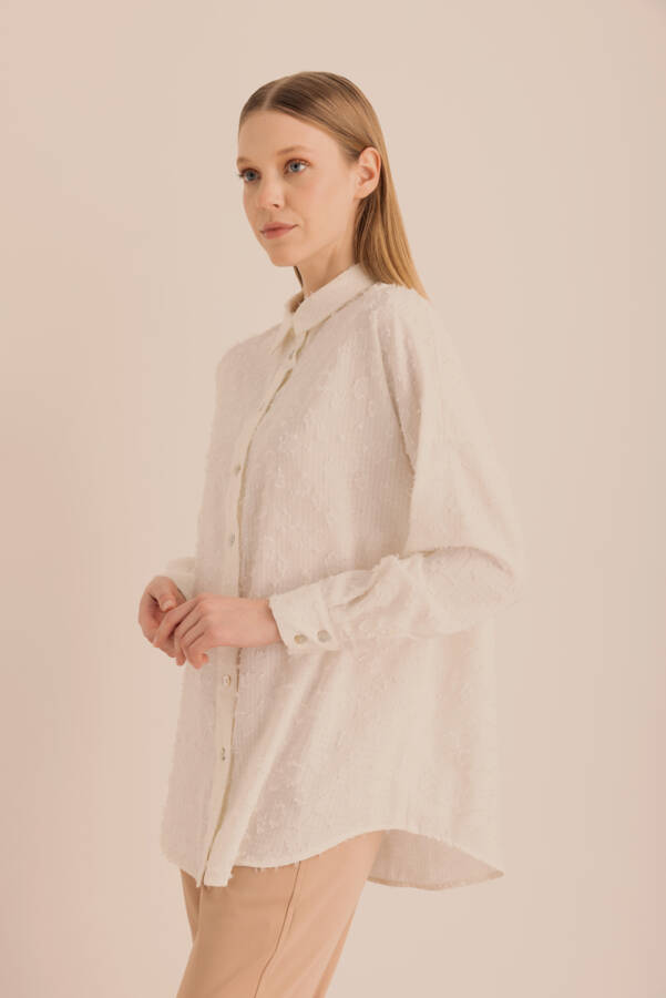 Ekru Kumaşı Püskül Detaylı Tunik - Aker (1)