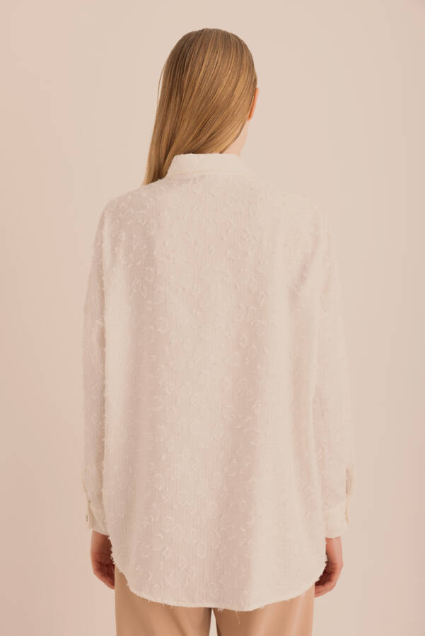 Ekru Kumaşı Püskül Detaylı Tunik - 7