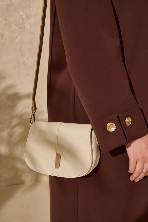 Ekru Logolu Omuz Çantası - 4