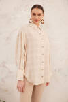 Ekru Rahat Kesim Dokulu Tunik - 1