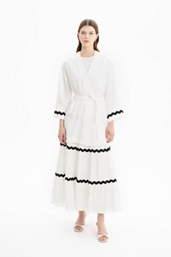 Ekru Su Taşı Detaylı Tweenset - Aker