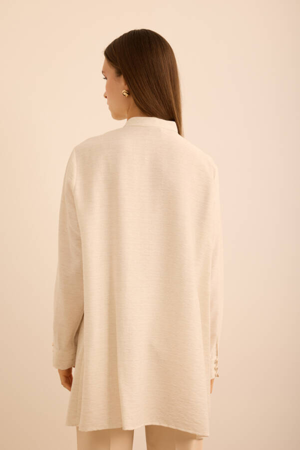 Ekru Viscon Bluz - 6