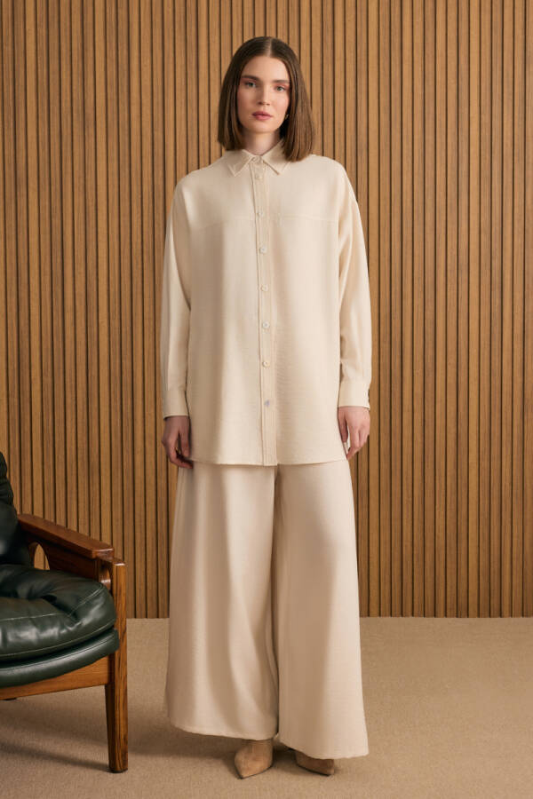 Ekru Viscon Tunik - Aker