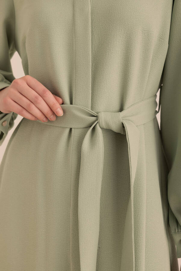 Dokuma Gömlek Elbise - 3